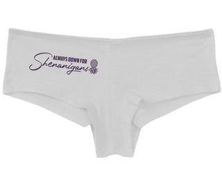 Always Down For Shenanigans - White Boy Short