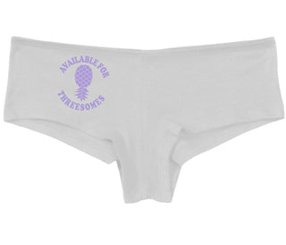 Available for Threesomes - Swinger Pineapple - White Boyshort