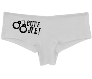 Cuff Me - Cute Handcuff Design - White Boy Short
