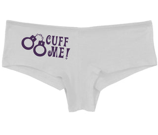 Cuff Me - Cute Handcuff Design - White Boy Short