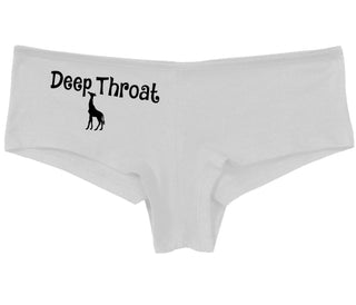 Deepthroat - Funny Giraffe Logo - White Boy Short