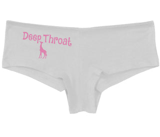 Deepthroat - Funny Giraffe Logo - White Boy Short