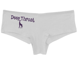 Deepthroat - Funny Giraffe Logo - White Boy Short