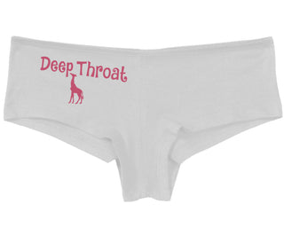 Deepthroat - Funny Giraffe Logo - White Boy Short