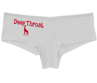 Deepthroat - Funny Giraffe Logo - White Boy Short
