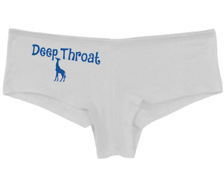 Deepthroat - Funny Giraffe Logo - White Boy Short