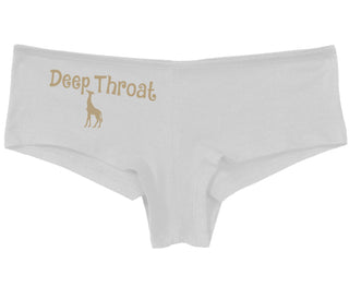 Deepthroat - Funny Giraffe Logo - White Boy Short