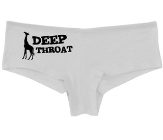 Deep throat - Giraffe Funny Logo - White Boy Short