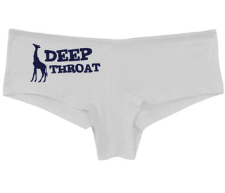 Deep throat - Giraffe Funny Logo - White Boy Short