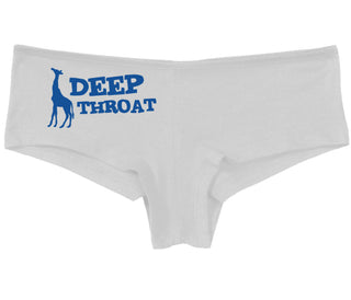 Deep throat - Giraffe Funny Logo - White Boy Short