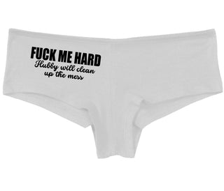 Fuck Me Hard Hubby Will Clean Up The Mess - White Boy Short