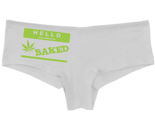 Hello My Name Is Baked - White Boy Short