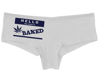 Hello My Name Is Baked - White Boy Short