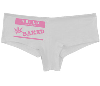 Hello My Name Is Baked - White Boy Short