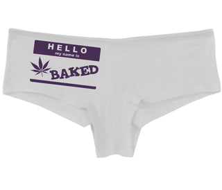 Hello My Name Is Baked - White Boy Short