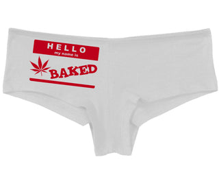 Hello My Name Is Baked - White Boy Short