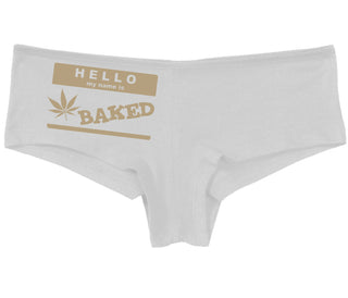 Hello My Name Is Baked - White Boy Short