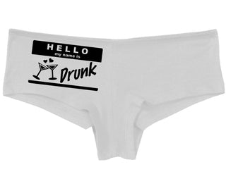 Hello My Name Is Drunk - White Boy Short