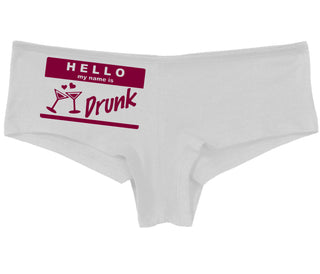 Hello My Name Is Drunk - White Boy Short