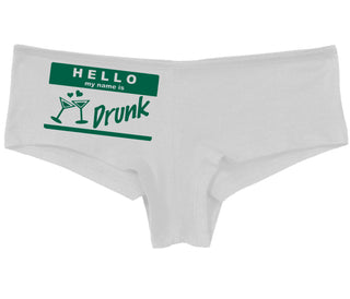 Hello My Name Is Drunk - White Boy Short