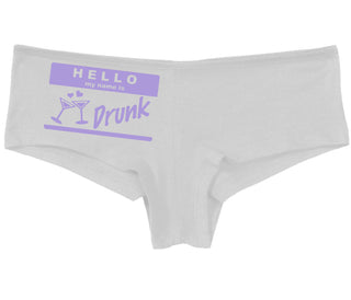 Hello My Name Is Drunk - White Boy Short