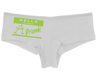 Hello My Name Is Drunk - White Boy Short