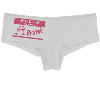 Hello My Name Is Drunk - White Boy Short