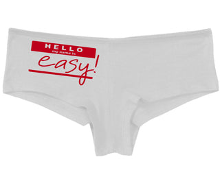 Hello My Name Is Easy - White Boy Short