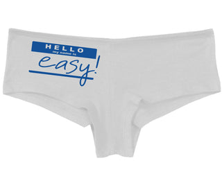 Hello My Name Is Easy - White Boy Short