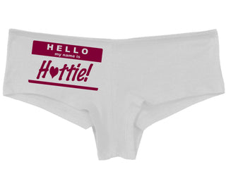 Hello My Name Is Hottie - White Boy Short