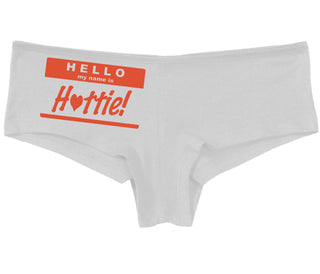 Hello My Name Is Hottie - White Boy Short