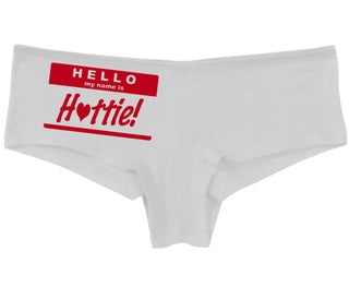 Hello My Name Is Hottie - White Boy Short