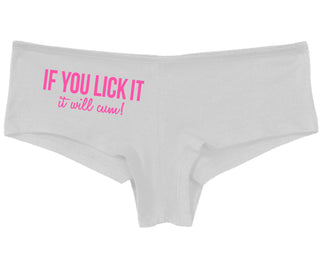 If You Lick It - It Will Cum - White Boy Short