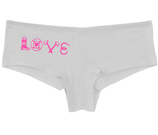 Love Fire Fighter - White Boy Short