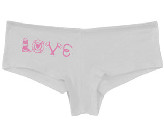 Love Fire Fighter - White Boy Short