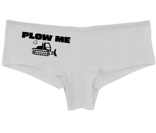 Plow Me - Funny Tractor Design - White Boy Short