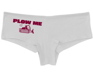Plow Me - Funny Tractor Design - White Boy Short