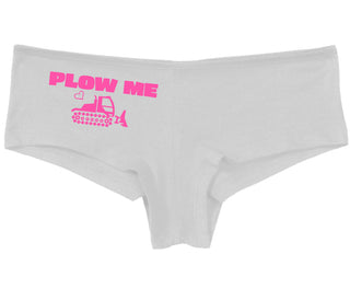 Plow Me - Funny Tractor Design - White Boy Short