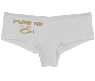 Plow Me - Funny Tractor Design - White Boy Short