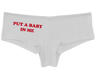 Put A Baby In Me - White Boy Short