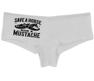 Save A Horse Ride A Mustache - White Boy Short
