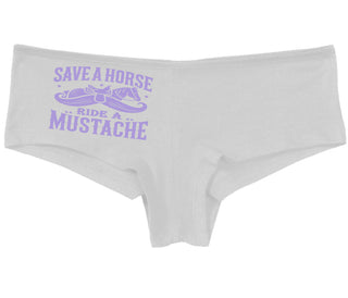 Save A Horse Ride A Mustache - White Boy Short