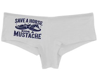 Save A Horse Ride A Mustache - White Boy Short