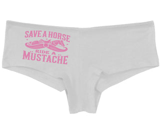 Save A Horse Ride A Mustache - White Boy Short