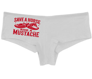 Save A Horse Ride A Mustache - White Boy Short