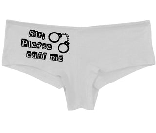 Sir Please Cuff Me - White Boy Short