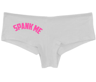 Spank Me - Bold Design - White Boy Short