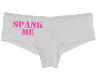 Spank Me. Stencil Design - White Boy Short