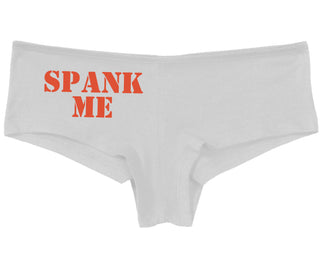 Spank Me. Stencil Design - White Boy Short