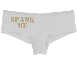 Spank Me. Stencil Design - White Boy Short
